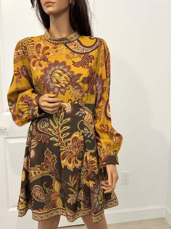 ANTONIO MELANI Dresses & Skirts - Antonio Melani Ellery Paisley Mock Neck Long Sleeve Dress – Size 12 – NWT